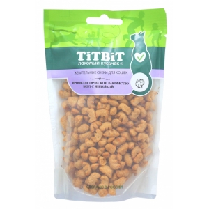 Titbit Профилактическое лакомство Dent с индейкой для кошек (Жевательные снеки) 40гр (103478)