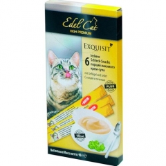 Edel Cat Лакомство для кошек. Крем-суп с птицей и печенью. Здоровая шерсть. 90гр