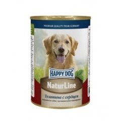 Happy Dog Консервы для Собак Кусочки в соусе Телятина с Сердцем 410гр (71427)