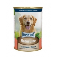 Happy Dog Консервы для Собак Кусочки в соусе Телятина с Рисом 410гр (71465)