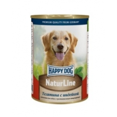 Happy Dog Консервы для Собак Кусочки в соусе Телятина с Индейкой 410гр (71458)