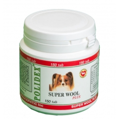 Polidex Super Wool Plus Витамины для собак Улучшает состояние Кожи и Шерсти