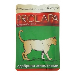 Prolapa Premium Пауч для кошек Домашняя птица в соусе 100гр*26шт (82165)