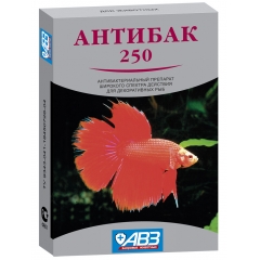 АВЗ Антибак-250 Антибактериальный Иммунизирующий Препарат для Декоративных Рыб 6 таб (09543)