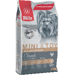 Blitz Adult Mini &Toy Breeds Корм для Собак Мелких и Миниатюрных пород