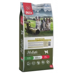 Blitz Holistic Senior Dog Turkey & Salmon Grain Free Беззерновой корм для собак старше 7 лет Индейка/Лосось 12кг (104045)