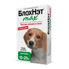 БлохНэт Капли Инсекто-акарицидные для собак от 10 до 20кг (14335)