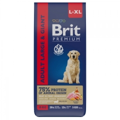 Сухой корм Brit Premium Dog Adult Large and Giant с Курицей для взрослых собак крупных и гигантских пород