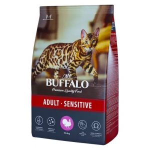 Mr.Buffalo B109 Adult Sensitive Корм для кошек с чувствительным пищеварением Индейка