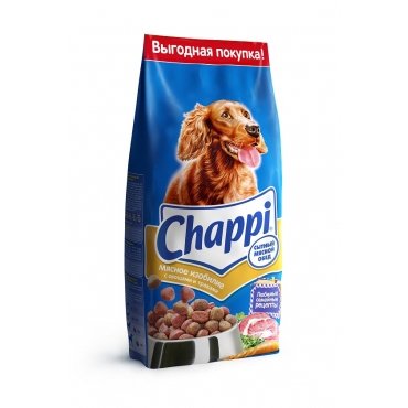 Сухой корм Chappi для собак Сытный мясной обед Мясное Изобилие