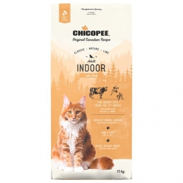 Сухой корм Chicopee CNL Cat Adult Indoor для домашних кошек с говядиной