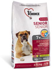 1st Choice Senior Sensitive Skin&Coat Корм для Пожилых собак с Ягненком и Рыбой