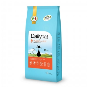 Сухой корм Dailycat Adult Sterli Lite Turkey & Rice для взрослых кастрированных и стерилизованных кошек с индейкой и рисом