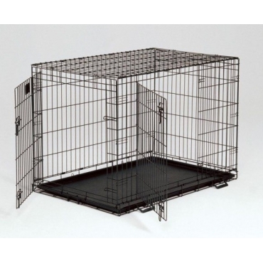 Papillon Клетка металлическая с 2 дверками 76*54*61см Чёрная Wire cage black 2 (15253)