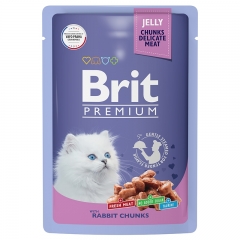 Brit Premium Пауч для Котят Кролик в желе 85гр (58569)