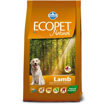 Сухой корм Farmina Ecopet Natural Lamb Mini для Собак Мелких пород с Ягнёнком 12кг (60822)
