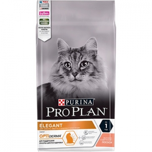 Pro Plan Elegant Adult Корм для Кошек с Чувствительной кожей с Лососем ( Derma plus)
