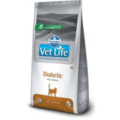 Сухой корм Farmina Vet Life Diabetic Диетическое питание для Кошек при Сахарном Диабете