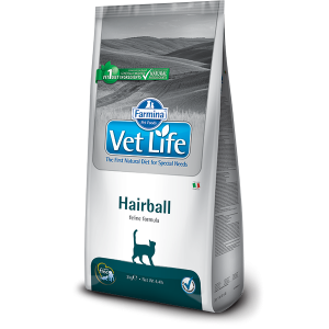 Сухой корм Farmina Vet Life Hairball Корм для Кошек Снижает Образование и Способствует Выведению Шерстяных Комочков