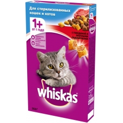 Whiskas Сухой корм Подушечки для Стерилизованных кошек с Говядиной