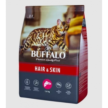 Mr.Buffalo B111 Adult Hair & Skin Корм здоровье кожи/шерсти для кошек Лосось