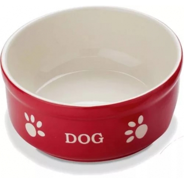 Nobby Миска для Собак Керамика Красная с Рисунком "DOG"