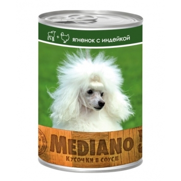 Vita Pro Mediano Консервы для Собак Кусочки в Соусе Ягнёнок с Индейкой 405гр (66448)