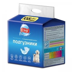 Cliny Подгузники для Собак и Кошек 1-2,5кг размер XXS (11шт)(85896)