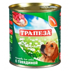 Трапеза Консервы для собак с Говядиной 750гр (49661)