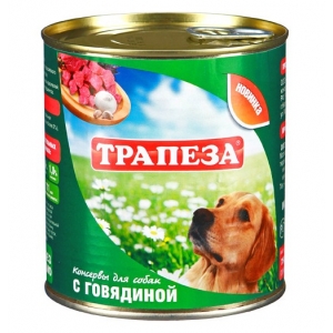 Трапеза Консервы для собак с Говядиной 750гр (49661)