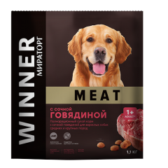Winner Meat Корм для собак Средних и Крупных пород с Сочной Говядиной