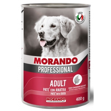 Morando Professional Консервированный корм для собак паштет с Уткой 400гр (102490)