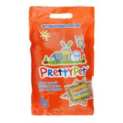 PrettyPet Древесный наполнитель с Морковными чипсами для Грызунов и Птиц