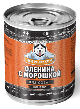 Погрызухин Консервы для собак Оленина с морошкой