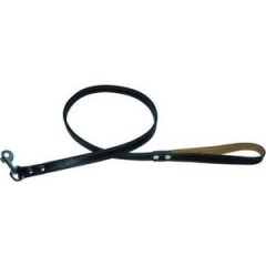 CoLLaR Кожаный поводок Одинарный,Непрошитый 122см*10мм Чёрный для собак (51941)