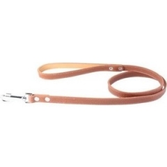 CoLLaR Кожаный поводок Двойной с Прошивкой 122см*20мм Коричневый для собак (51943)