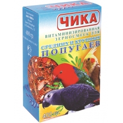Чика Корм для Средних и Крупных Попугаев 400гр*12шт (15285)