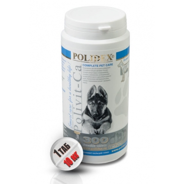 Polidex Polivit-Ca Plus Витамины для Собак Улучшение роста Костной ткани 300таб (58415)
