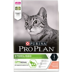 Pro Plan Sterilised Optirenal Корм для Кастрированных котов и Стерилизованных кошек Лосось