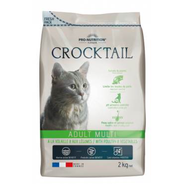 Сухой корм Flatazor Crocktail Adult Multi With для Привередливых кошек Индейка/Овощи Poultry&Vegetables