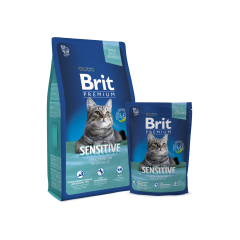 Сухой корм Brit Premium Cat Sensitive для Кошек с Чувствительным пищеварением Ягнёнок с Рисом