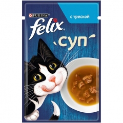 Felix Пауч для кошек Суп с Треской 48гр (81962)