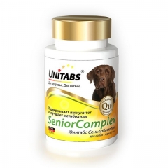 Unitabs Senior Complex Q10 Витамины для собак Старше 7 лет 100 таб (49696)