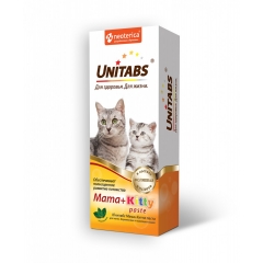 Unitabs  Mama+Kitty Паста для Котят,Беременных и Кормящих кошек 120мл (65955)