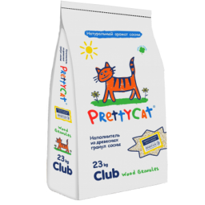 Pretty Cat Wood Granules Древесный наполнитель для Кошачьего туалета